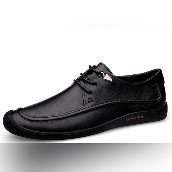 Elegant Black Leather Men\'s Derby Shoes main image 15